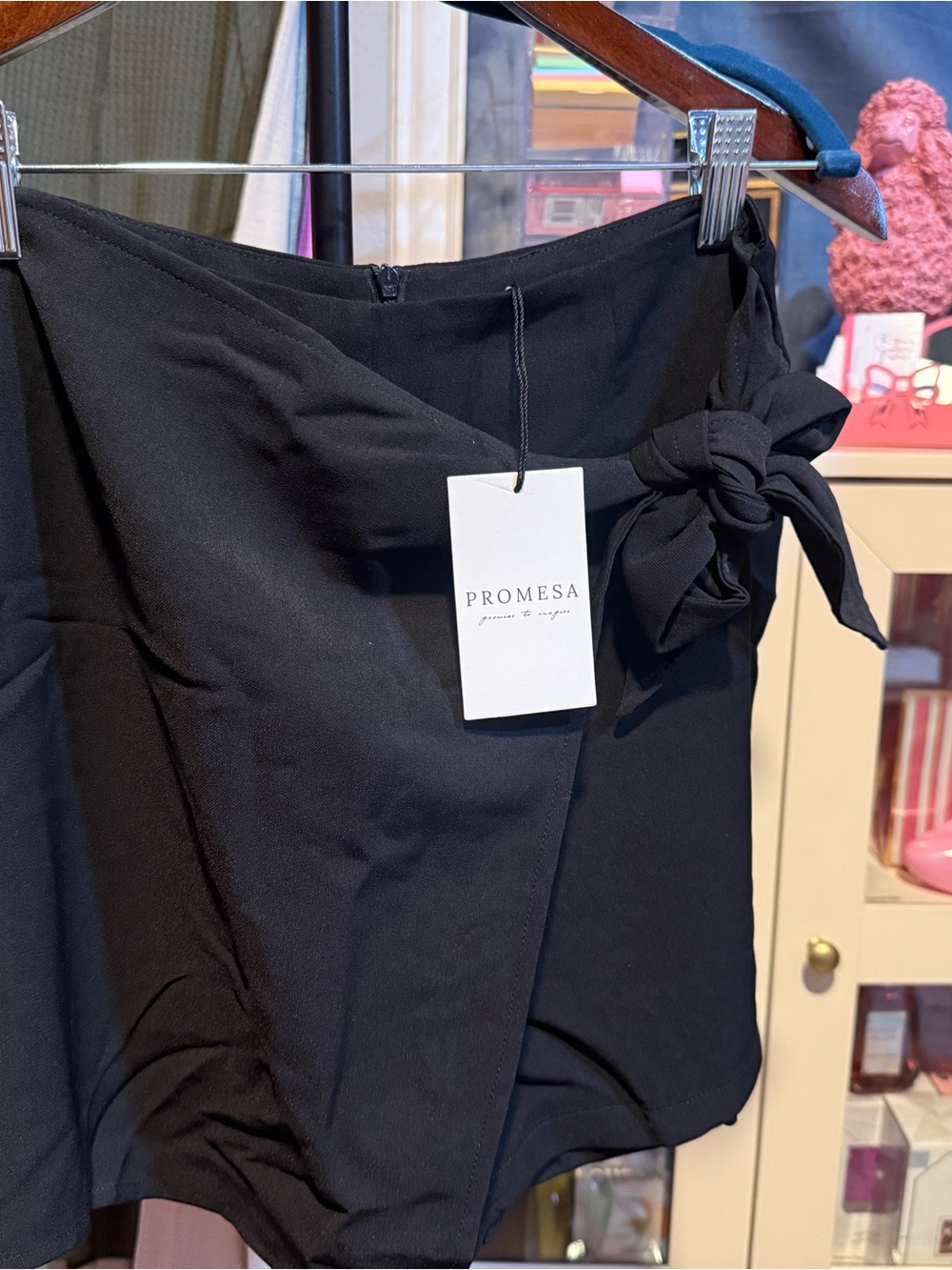 Promesa Black Wrap Tie Skort